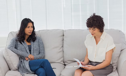 A woman in therapy 