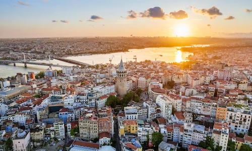 A picture of sunset in Turkey