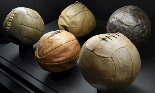 Football evolution as sports equipment