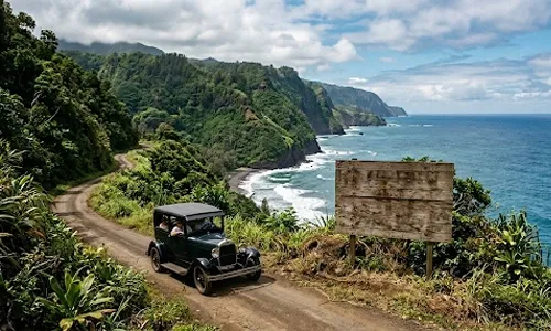 Beautiful Hawaiian coastal landscape preserved without roadside billboards