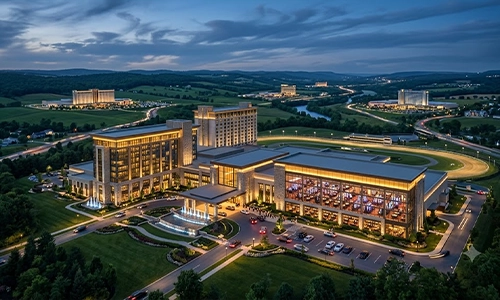 Slot machines inside a Pennsylvania casino and racino gaming floor