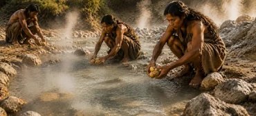 How Ancestors Boiled Their Food In Hot Springs Early