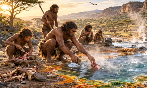 Ancient hot springs evidence at Olduvai Gorge showing how ancestors may have boiled food