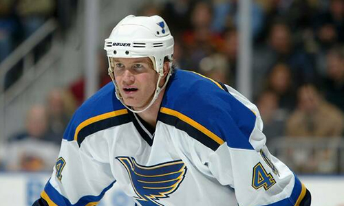 Chris Pronger during an NHL game, known for multiple suspensions including stomping and elbowing infractions