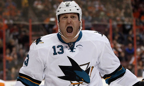 Raffi Torres in action, known for receiving one of the longest suspensions in NHL history for head hits