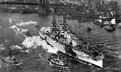The USS Arizona from which artifacts were salvaged