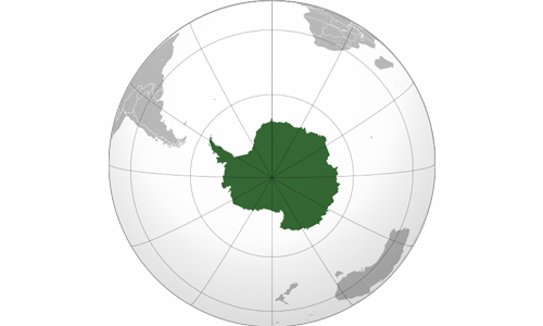 Entire size of Antarctica