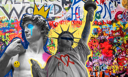 contemporary graffiti along with status