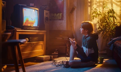 Playing-Video-Games-on-a-television-set