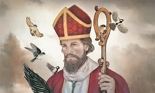 Illustration of Saint Valentine, the Christian martyr associated with Valentine’s Day origins