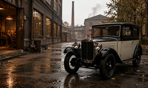 Early BMW 3/15 car showing the brand’s first production vehicle design